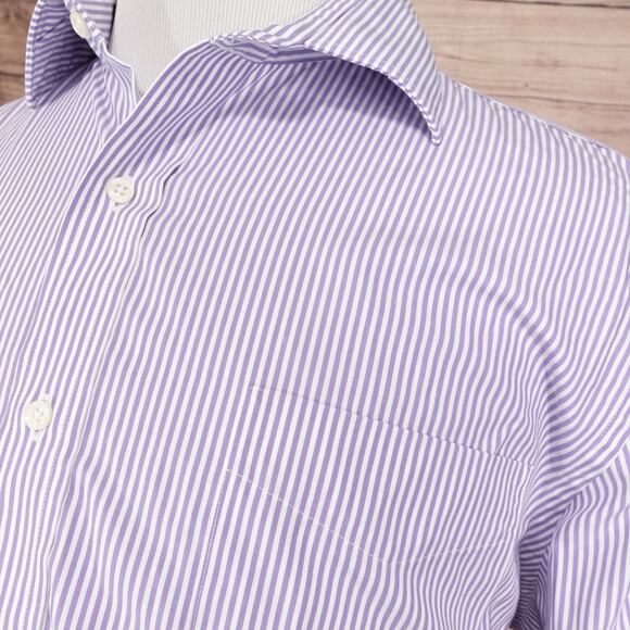 Lauren Ralph Lauren Shirt Mens XL 18 Slim Fit Non Iron Dress Button Down -L1 - Picture 2 of 7